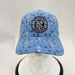 New York City FC Hat Cap Snap Back Mens Flowers Blue MLS Soccer NYCFC Adidas